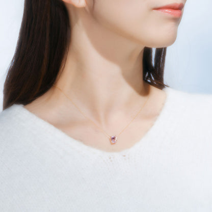 【Winter Collection】K10 バイカラーアメジスト ネックレス | 60-9337