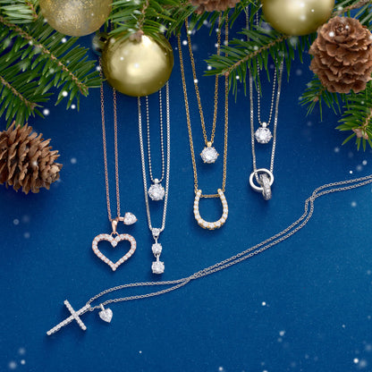 SV925 2連ネックレス（ハート） | 64-9390