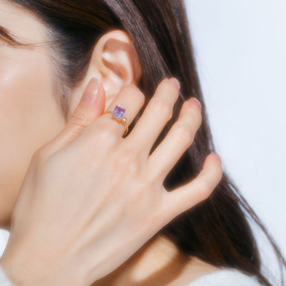 【Winter Collection】K10 バイカラーアメジスト リング | 31-4996