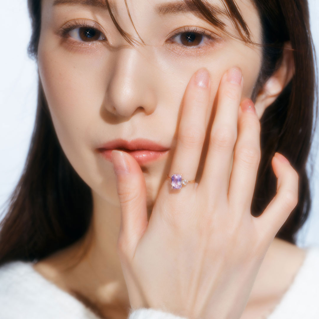 【Winter Collection】K10 バイカラーアメジスト リング | 31-4996