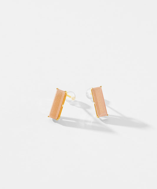 SV925 オレンジムーンストーン ピアス｜96-3518