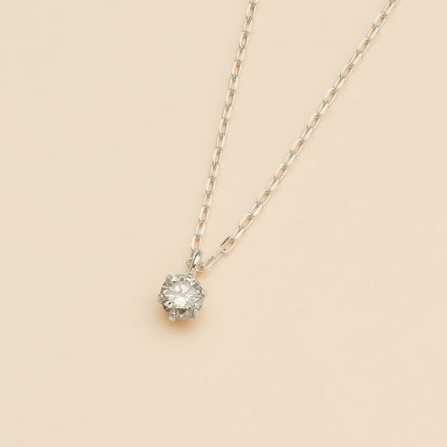 Pt900 ダイヤモンド 0.08ct ネックレス［L&Co.］