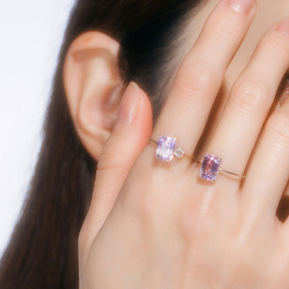 【Winter Collection】K10 バイカラーアメジスト リング | 31-4996