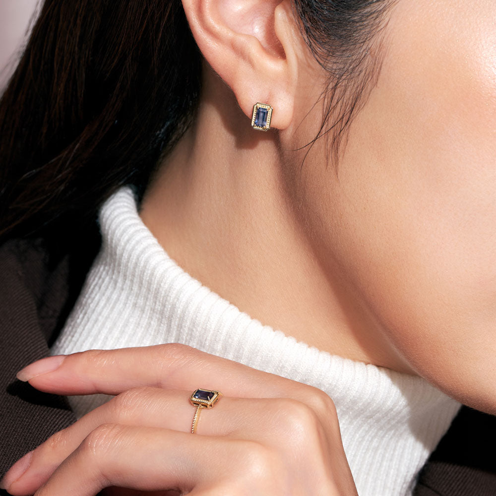 【2026 Autumn Collection】K10  アイオライト ピアス ｜96-3363