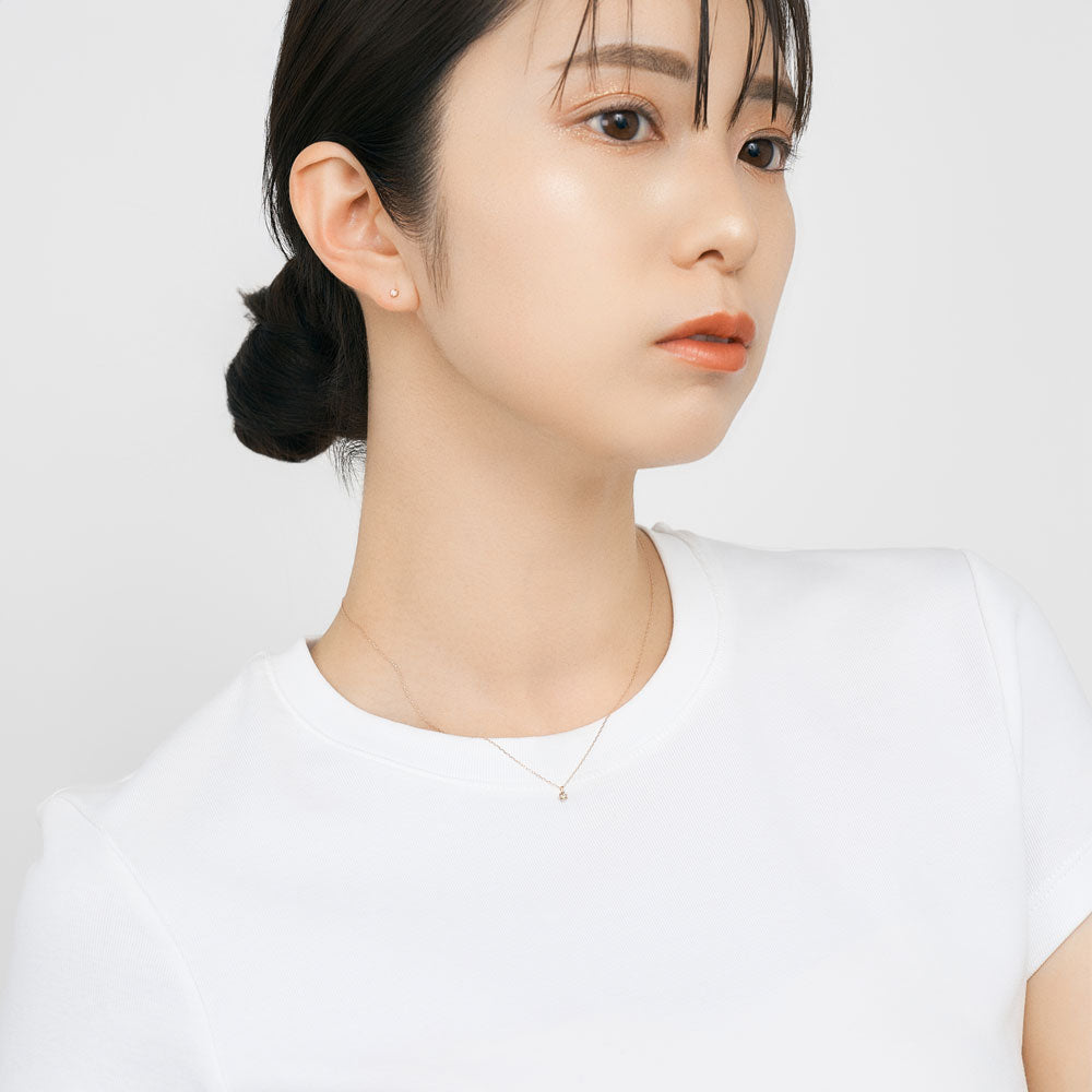 K10PG ダイヤモンド 0.08ct ネックレス | 63-3818