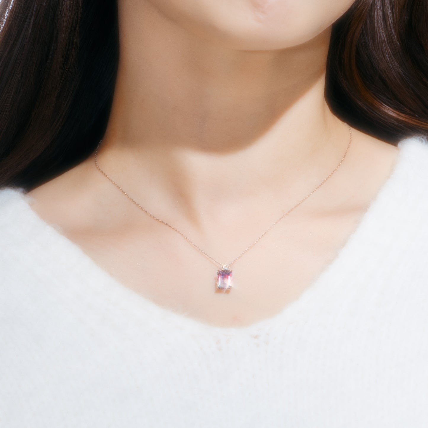 【Winter Collection】PT900 バイカラーアメジスト ネックレス | 60-9339