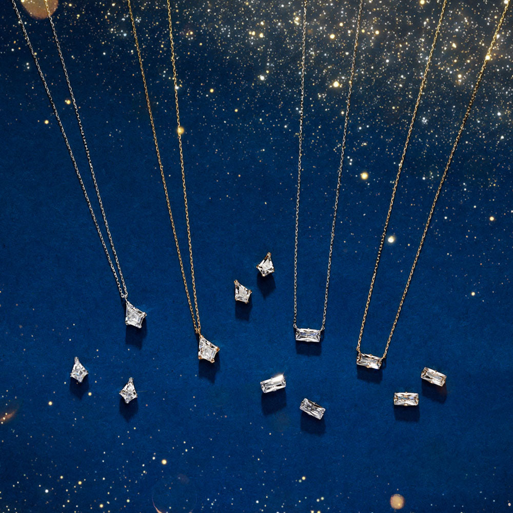 【Holiday Collection】K10 キュービックジルコニア ネックレス | 95-1323-1324