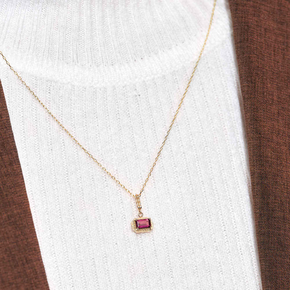 【2026 Autumn Collection】K10  ロードライトガーネット ネックレス ｜96-1512