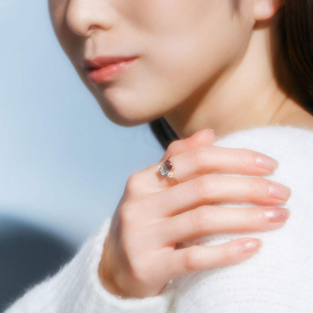 Winter Collection】K10 レインボーフローライト リング | 31-4997 – L&Co.