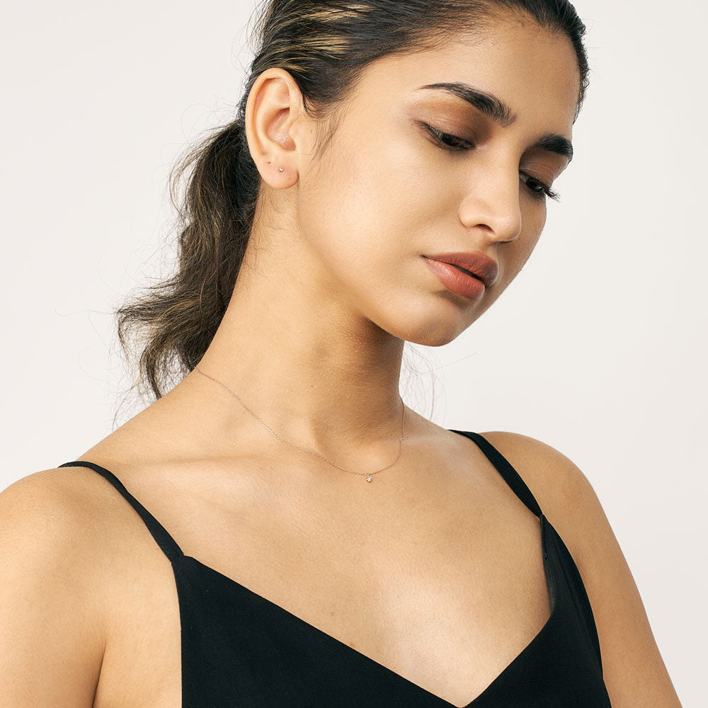 K10PG ダイヤモンド 0.08ct ネックレス | 63-3818