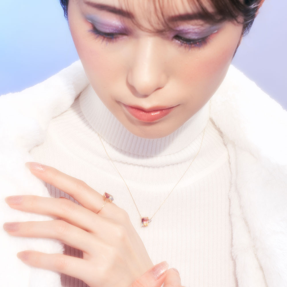 【Winter Collection】PT900 バイカラーアメジスト ネックレス | 60-9339