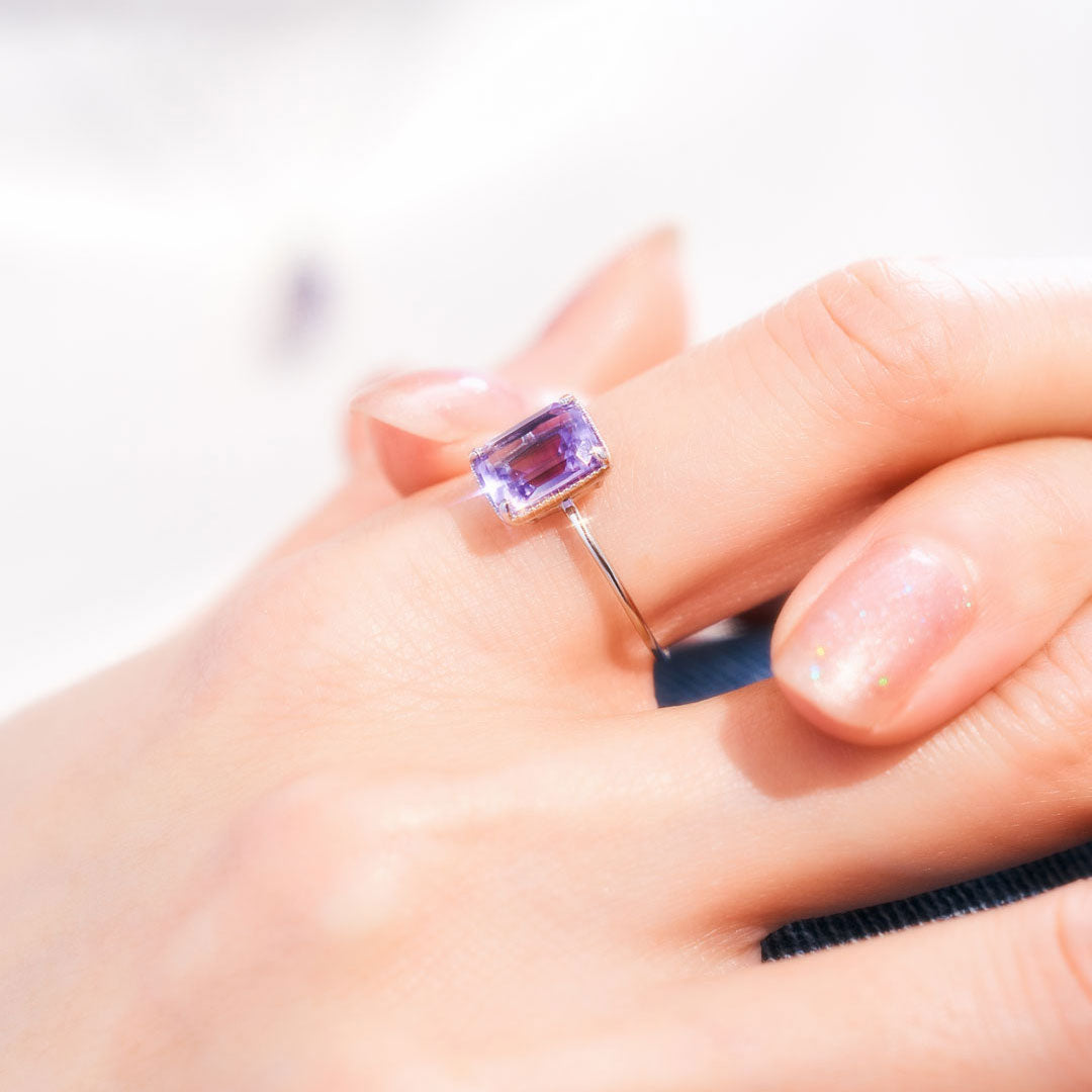 Winter Collection】PT900 バイカラーアメジスト リング | 31-4998 – L&Co.