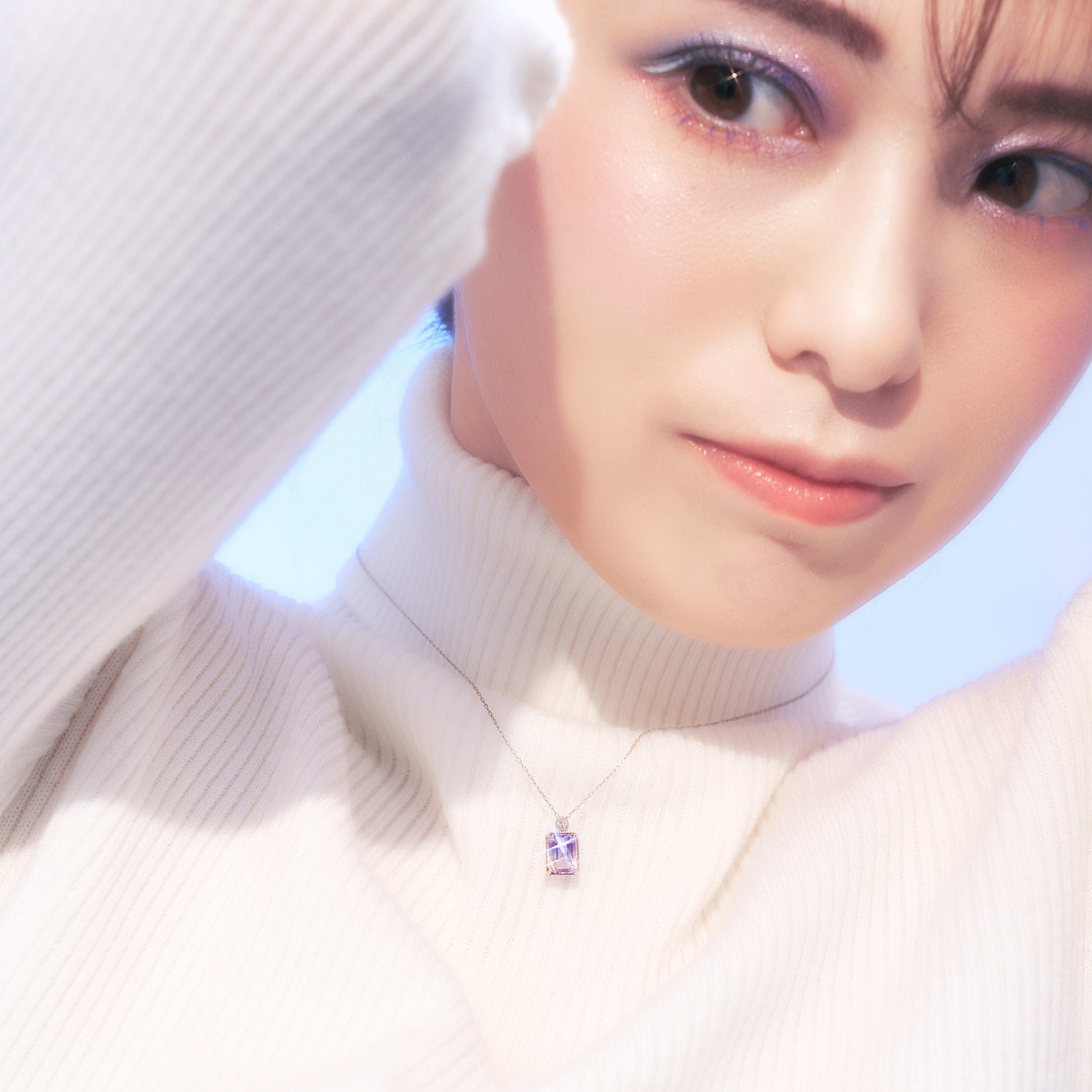 Winter Collection】PT900 バイカラーアメジスト ネックレス | 60-9339