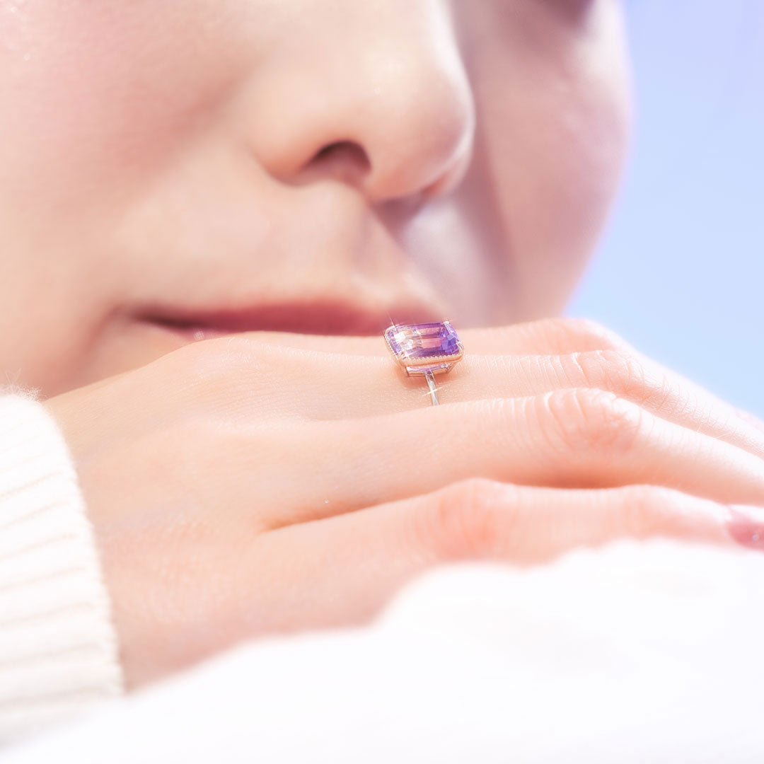 【Winter Collection】PT900 バイカラーアメジスト リング | 31-4998