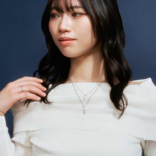 SV925 2連ネックレス（スリーストーン） | 64-9382