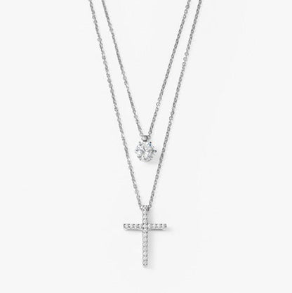 SV925 2連ネックレス（クロス） | 64-9386