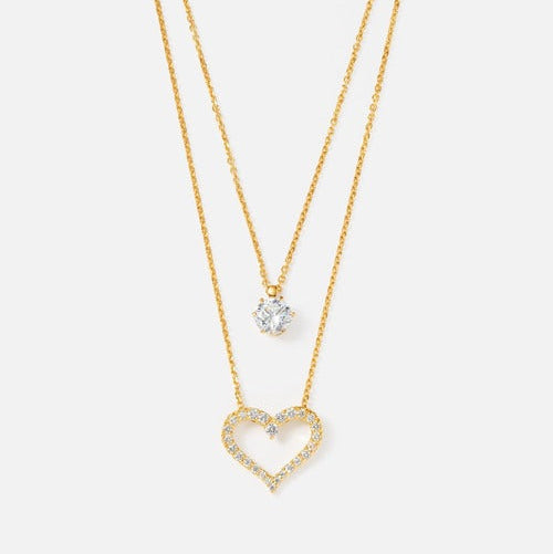 SV925 2連ネックレス（ハート） | 64-9391