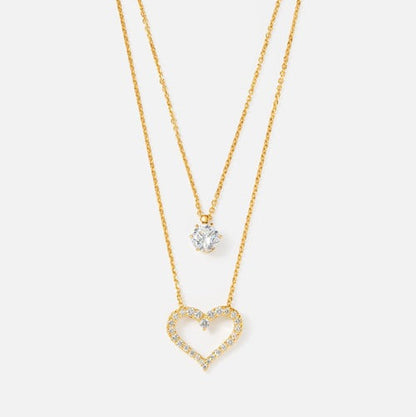 SV925 2連ネックレス（ハート） | 64-9391