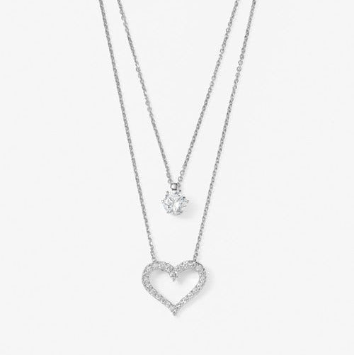 SV925 2連ネックレス（ハート） | 64-9389