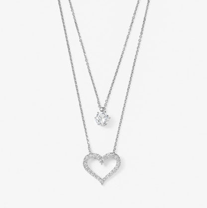 SV925 2連ネックレス（ハート） | 64-9389