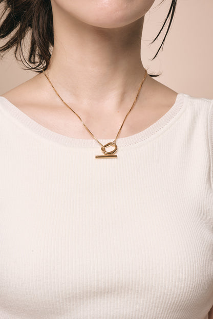 Circle bar Chain Necklace