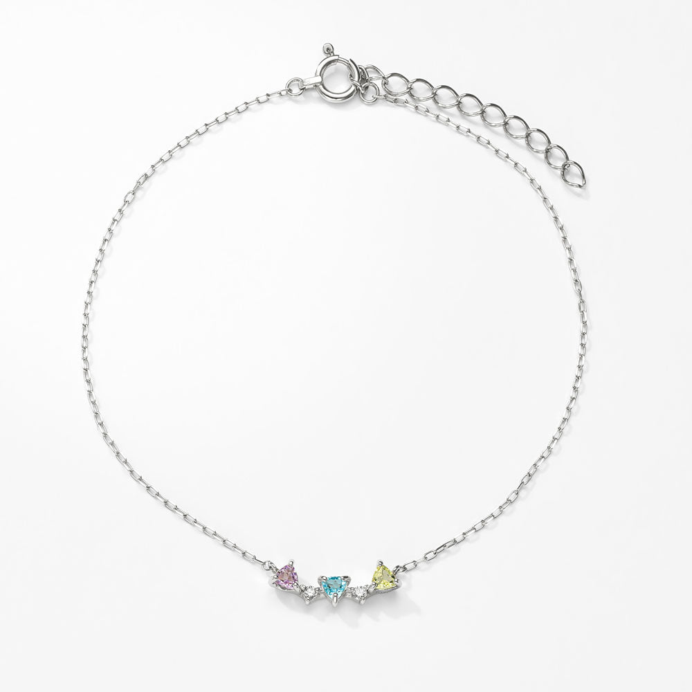 【2025 SummerCollection】Pt900 カラーストーンブレスレット  ｜96-4104