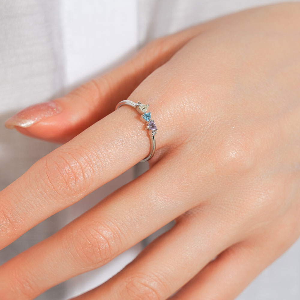 【2025 SummerCollection】Pt900 カラーストーンリング  ｜96-2238