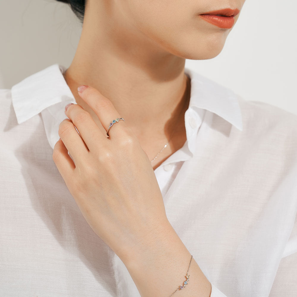 【2025 SummerCollection】SV925 カラーストーンネックレス  ｜96-1502