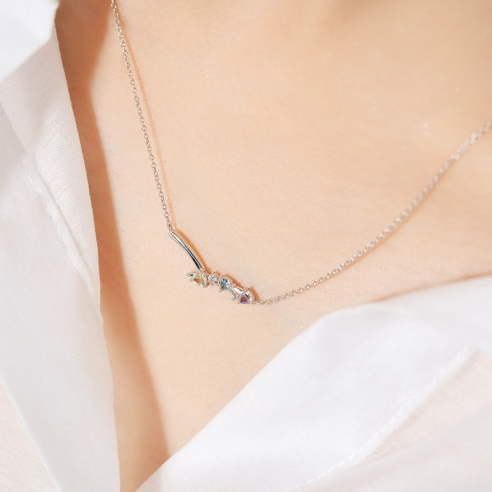 【2025 SummerCollection】SV925 カラーストーンネックレス  ｜96-1502