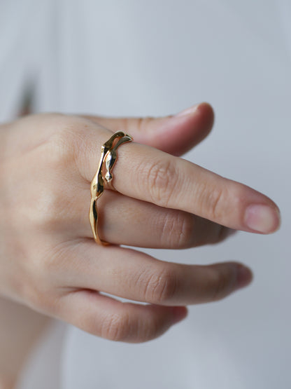 【Rema.】awa double finger ring（フリーサイズ）