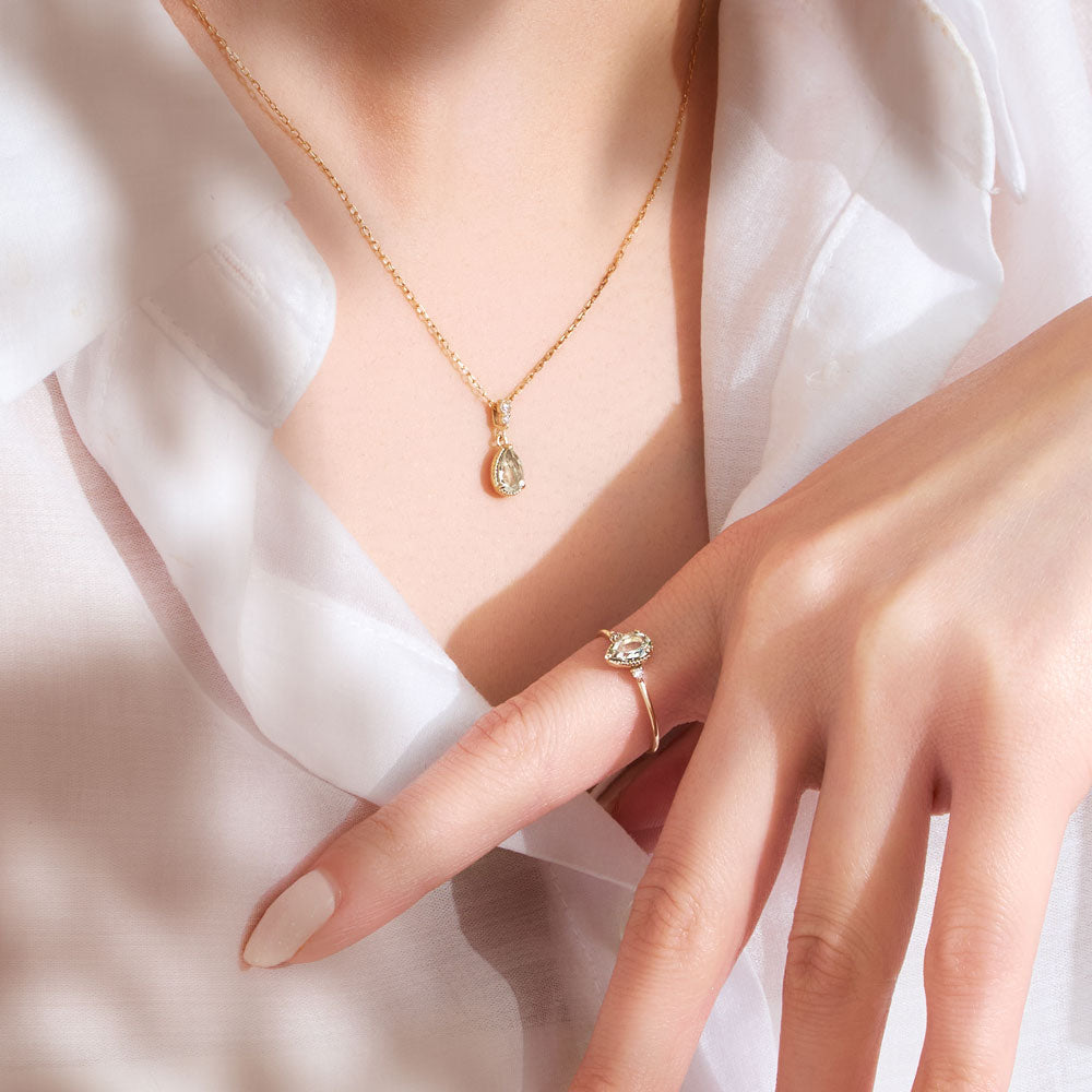 2026 Summer Collection】K10 グリーンアメジスト＆ダイヤモンド