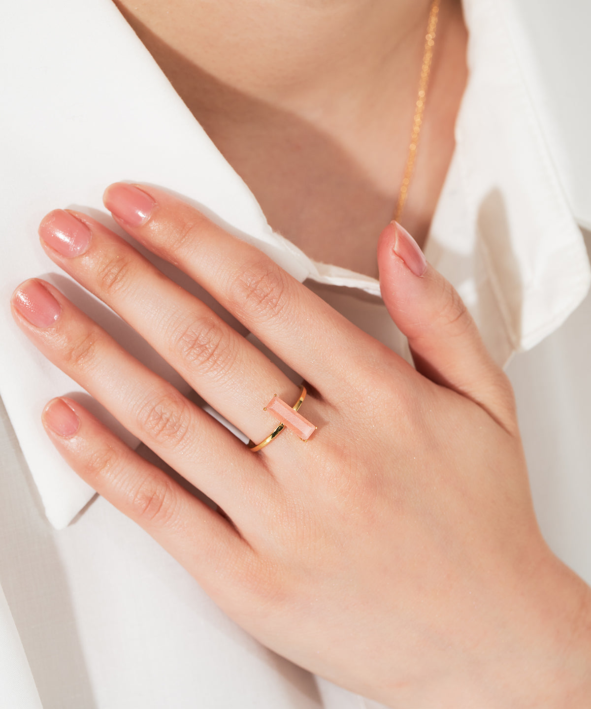 SV925 オレンジムーンストーン リング｜96-2607