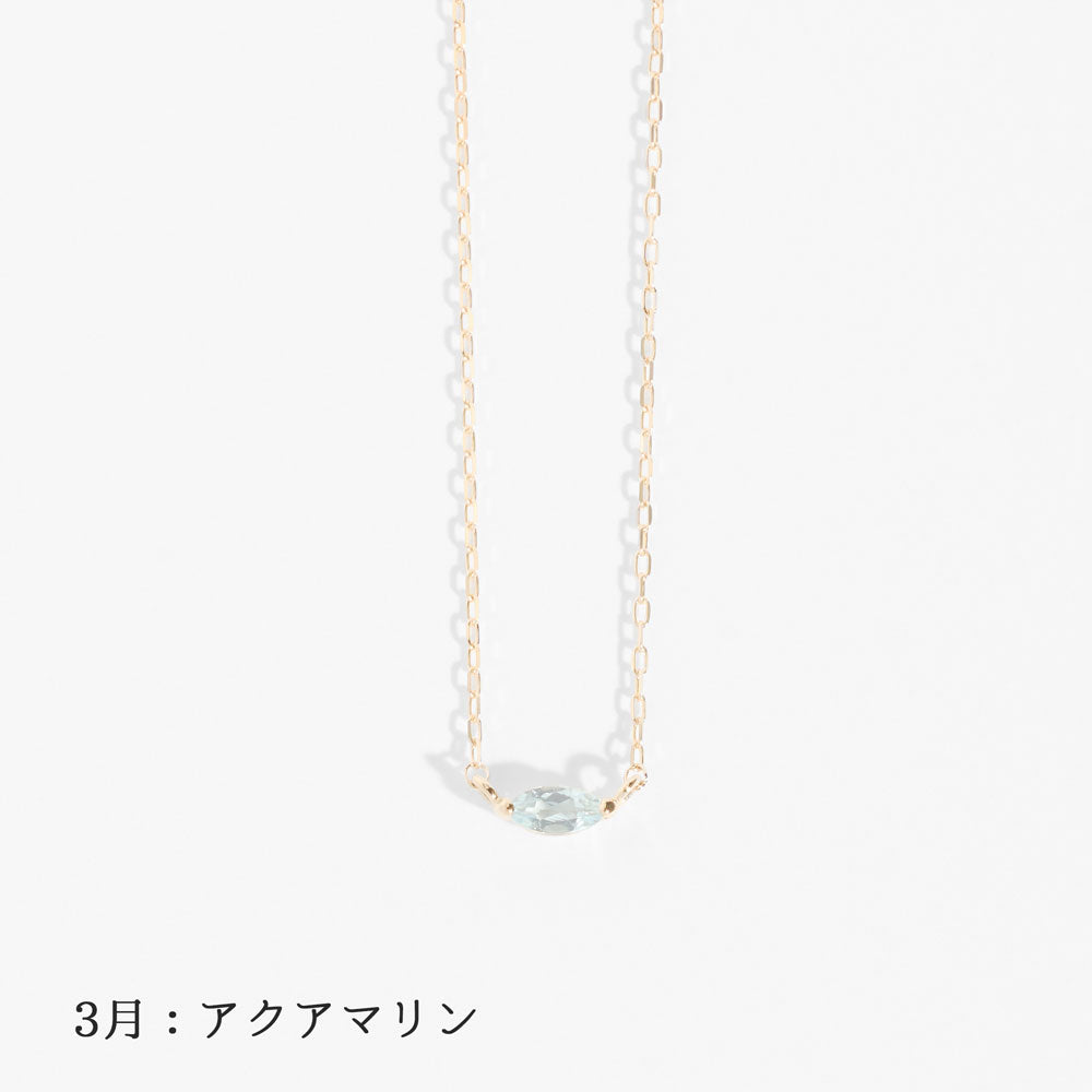 [Made-to-order] K10 birthstone necklace |63-8001-8012