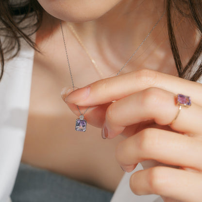 【Winter Collection】PT900 バイカラーアメジスト ネックレス | 60-9339