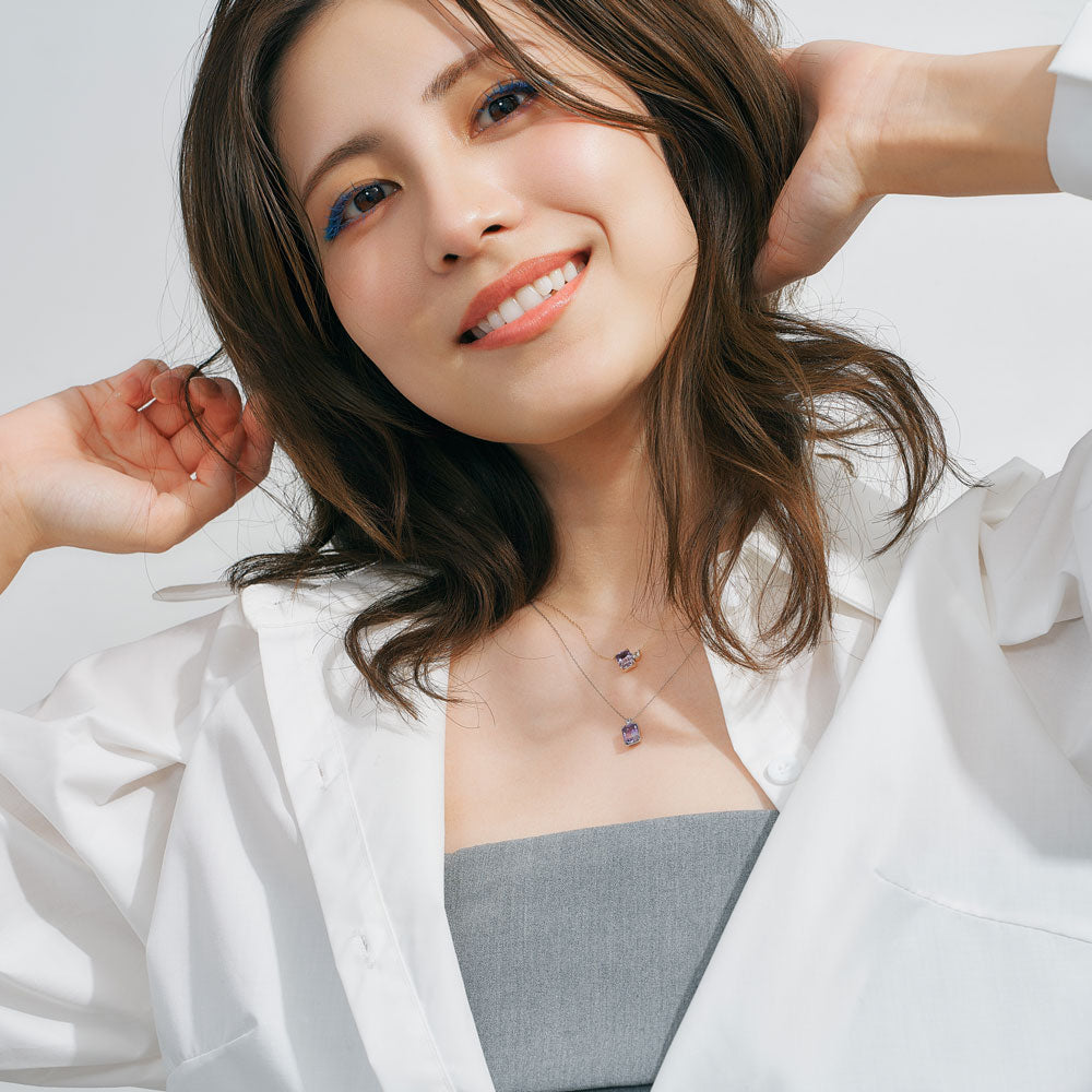 【Winter Collection】PT900 バイカラーアメジスト ネックレス | 60-9339