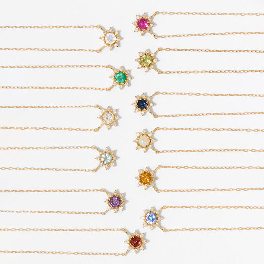 [Made to order] K18 birthstone necklace | 96-1095-1106