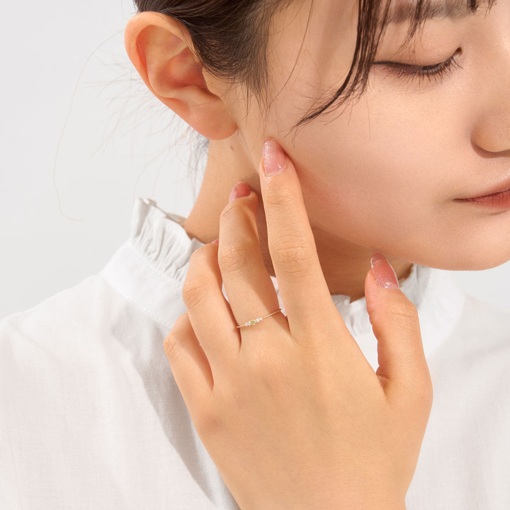 受注生産】K10 ペリドット＆ダイヤモンド リング｜36-1818 – L&Co.