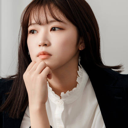 【片耳】SV925 ユニークデザイン ピアス（イエロー）