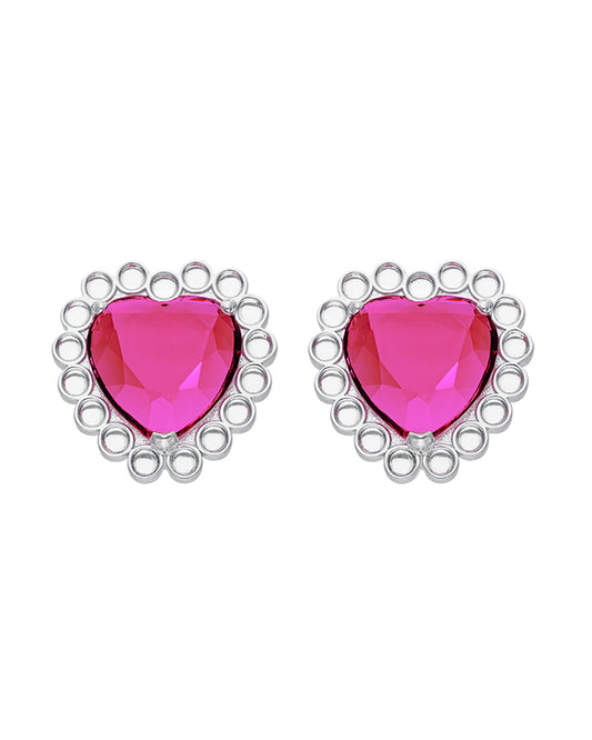 【pwink】"Toy Jewelry" Big Heart Pierced Earrings｜41-3134-3143