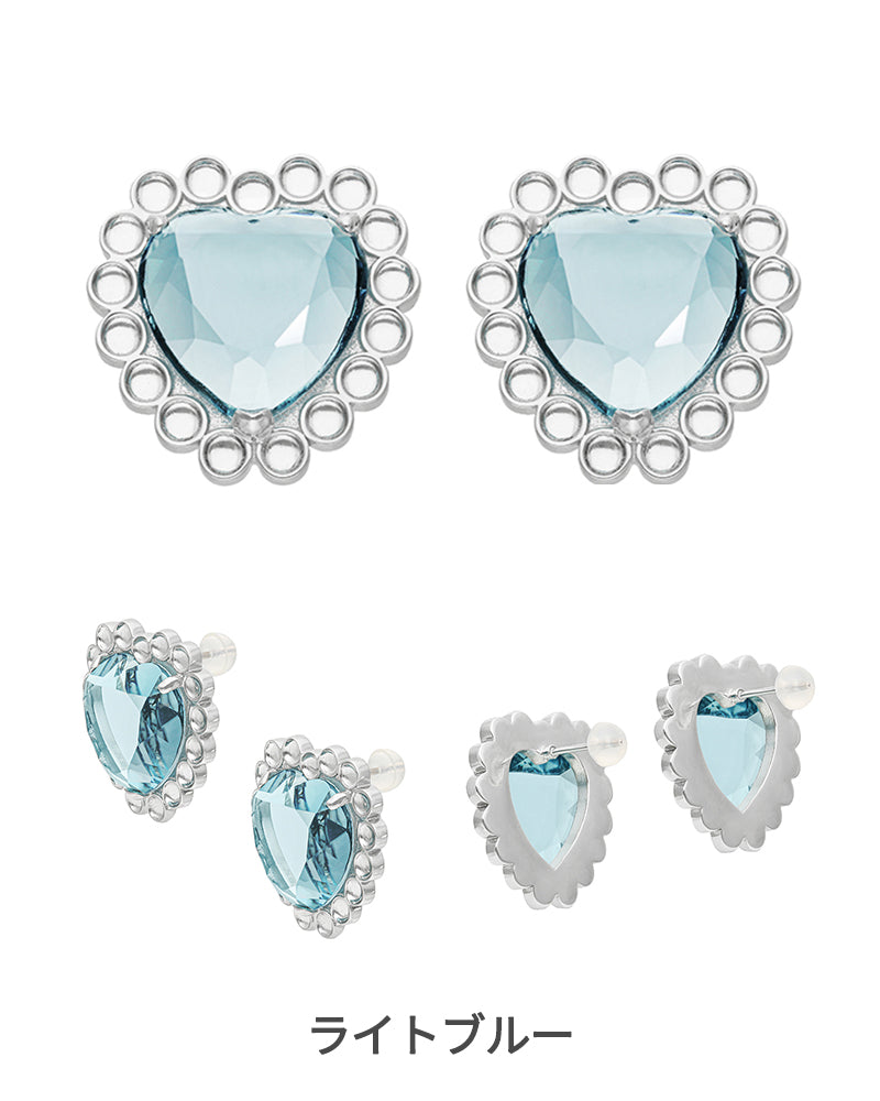 【pwink】"Toy Jewelry" Big Heart Pierced Earrings｜41-3134-3143