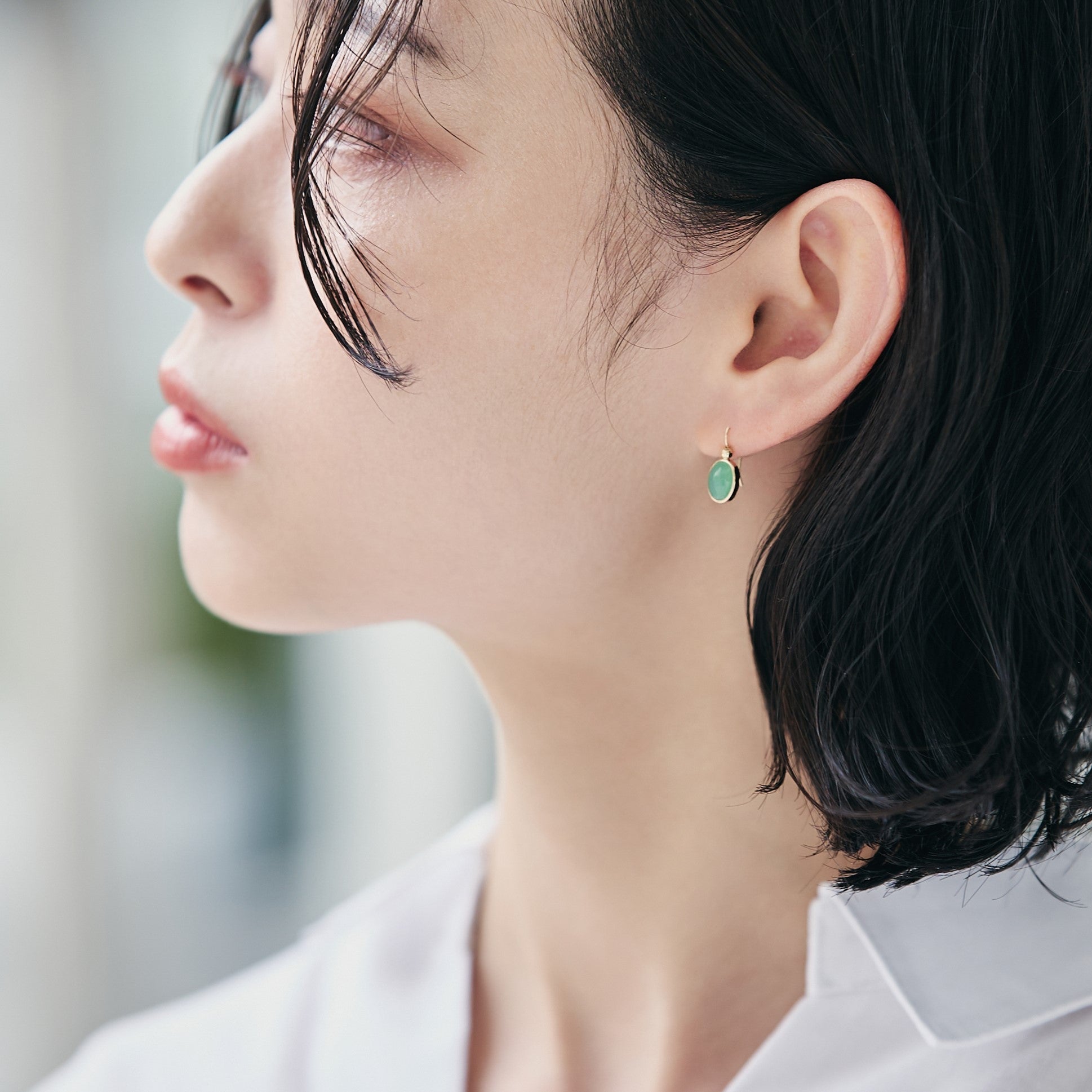 K10YG クリソコラブレスレット＆ピアスセット K10 クリソプレーズ フックピアス – L&Co.