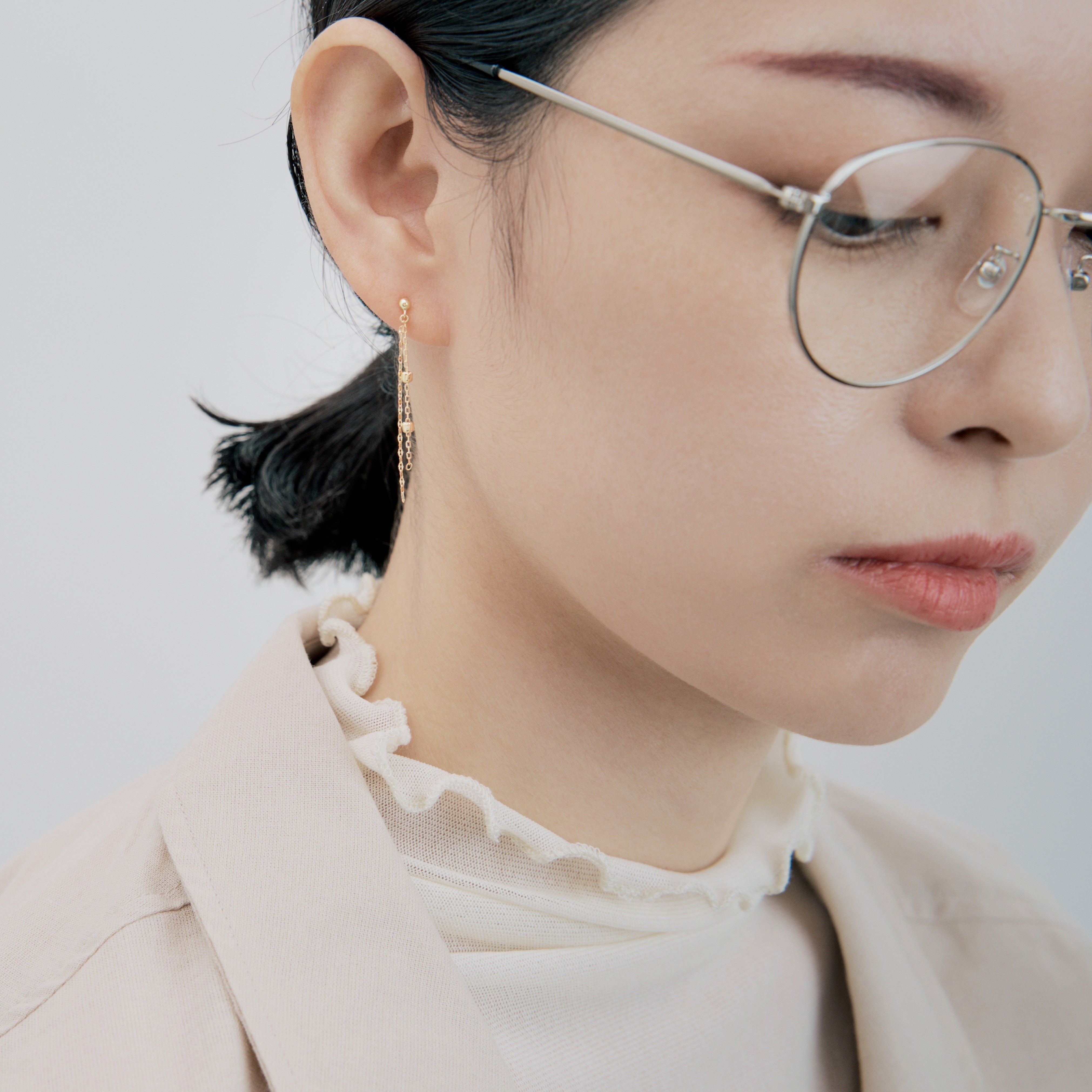 K18 チェーンピアス（01）｜43-0373 – L&Co.