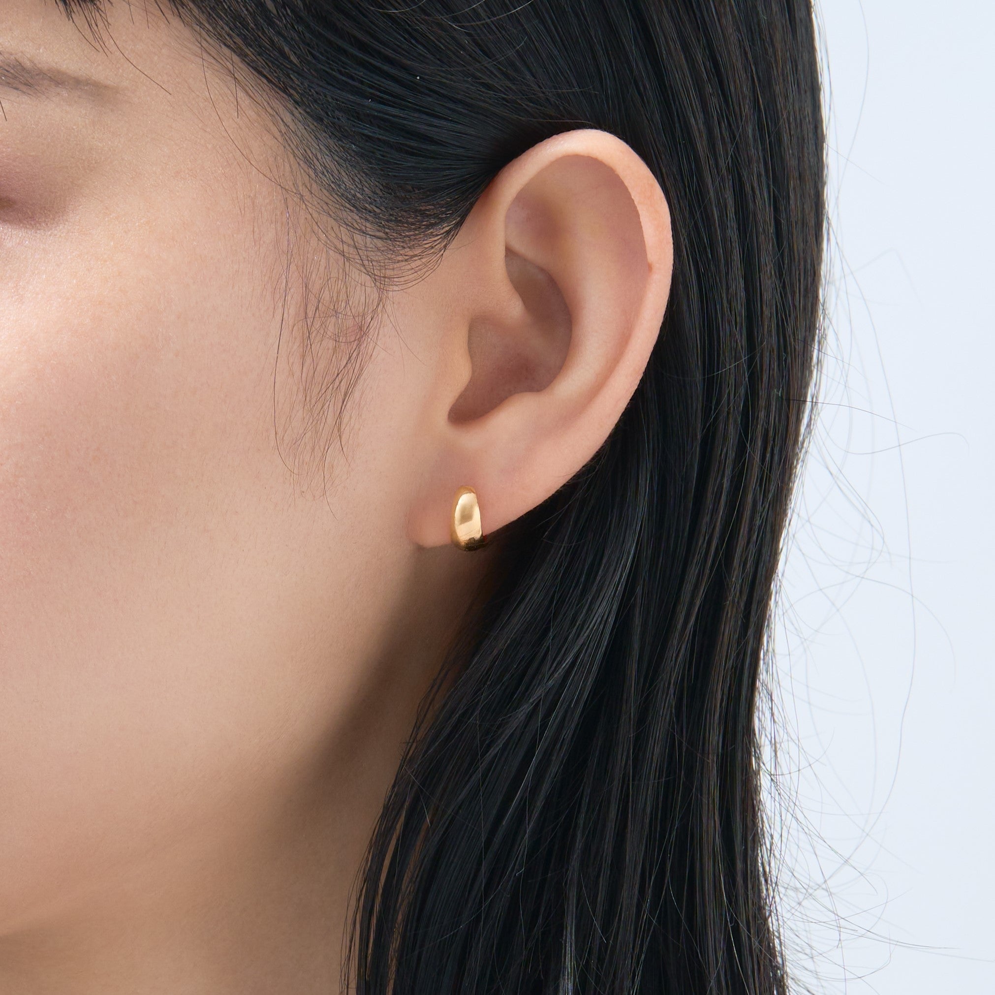 K18 月甲フープピアスイエローゴールド (片耳用)5×10mm K18 月甲 フープピアス – L&Co.