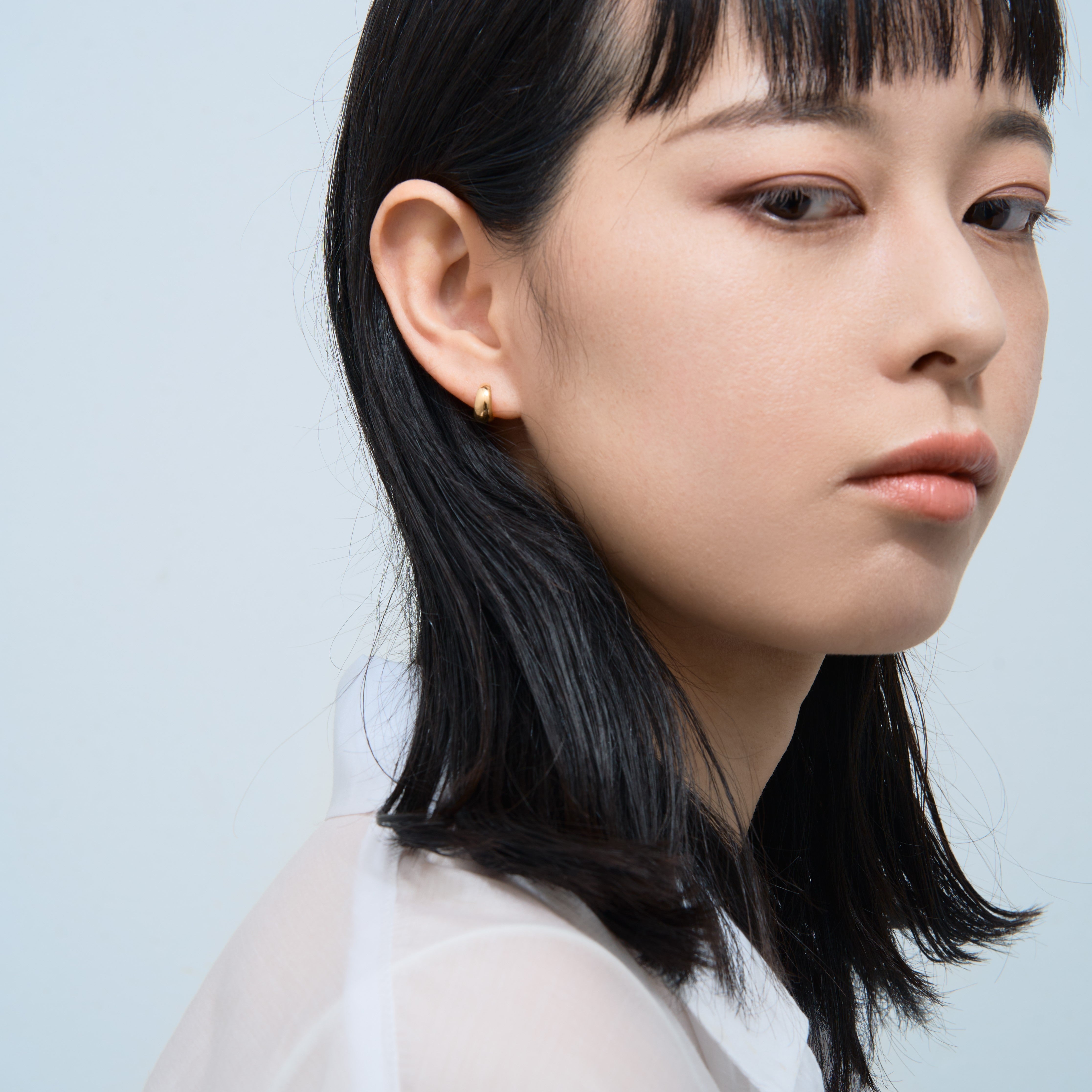 K18 月甲 フープピアス – L&Co.