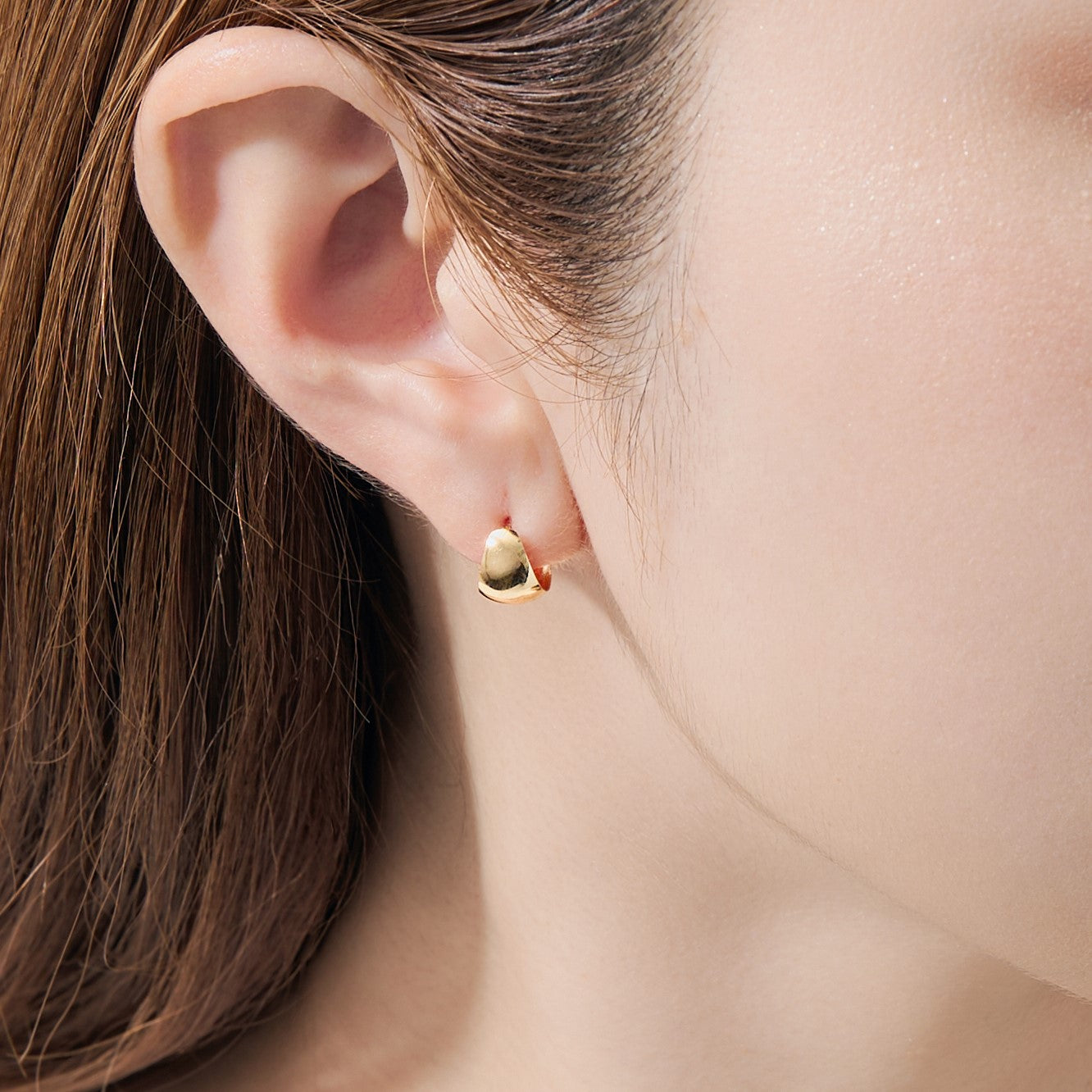 K18 月甲フープピアスイエローゴールド (片耳用)5×10mm K18 月甲 フープピアス – L&Co.