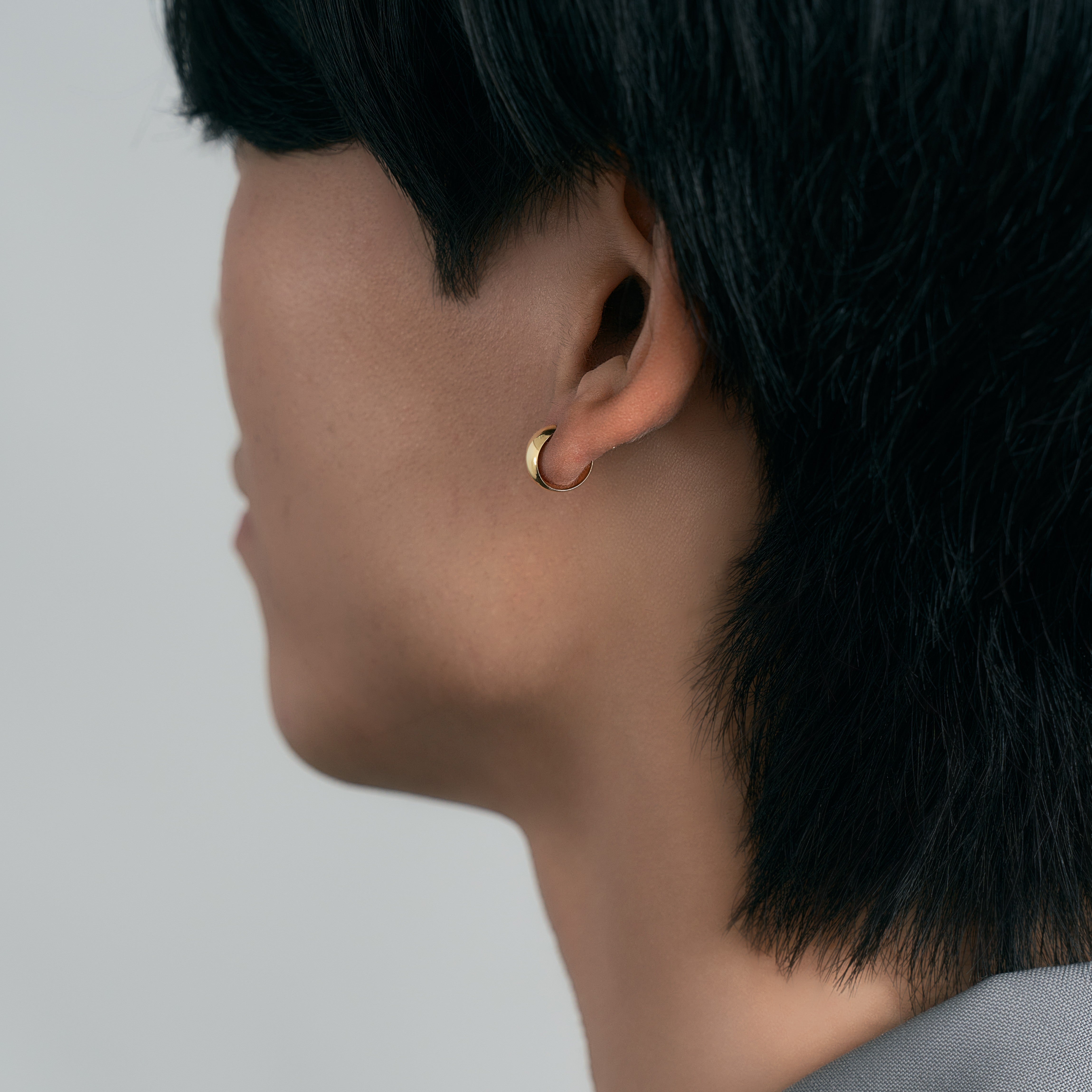 K18 月甲 フープピアス – L&Co.