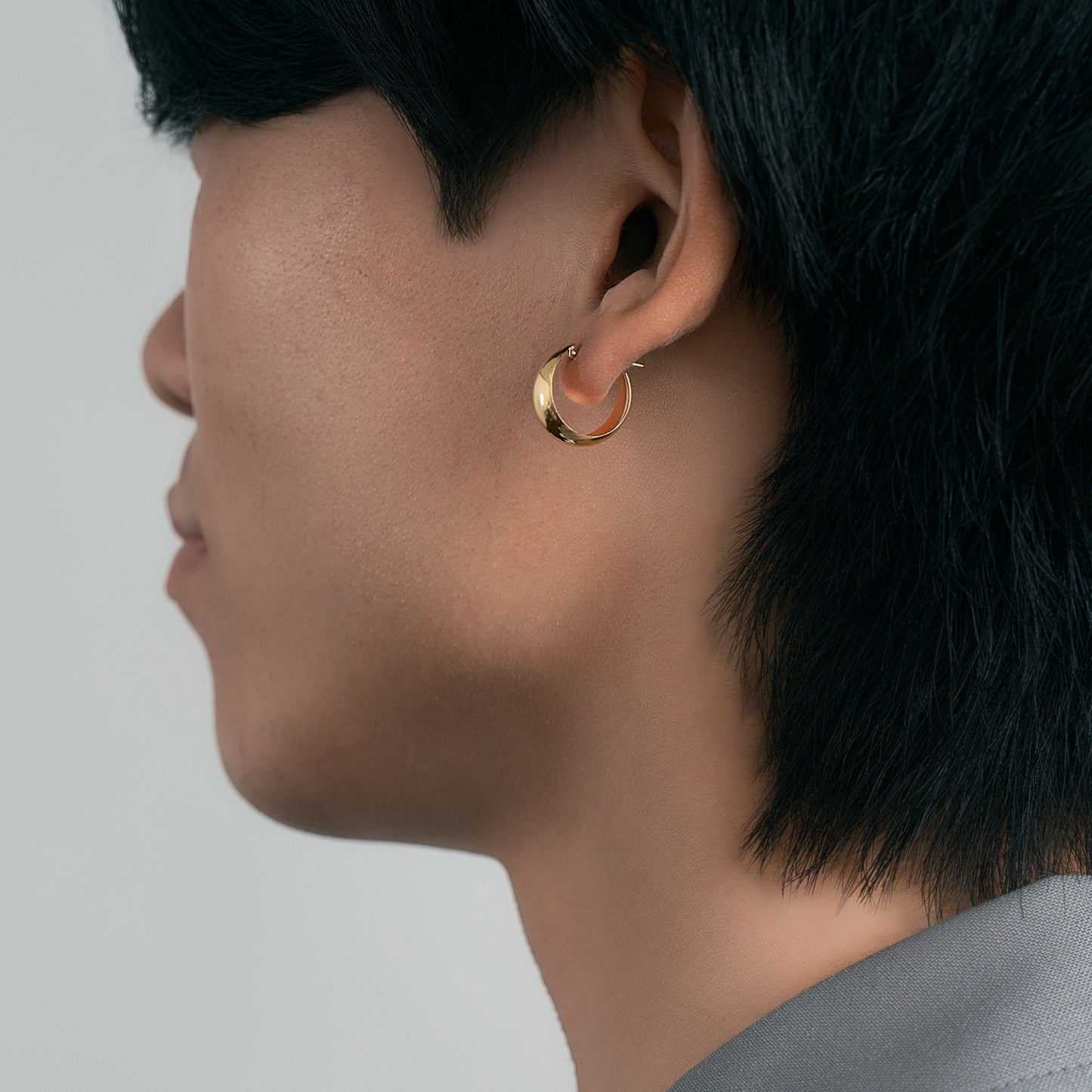 K18 月甲 フープピアス – L&Co