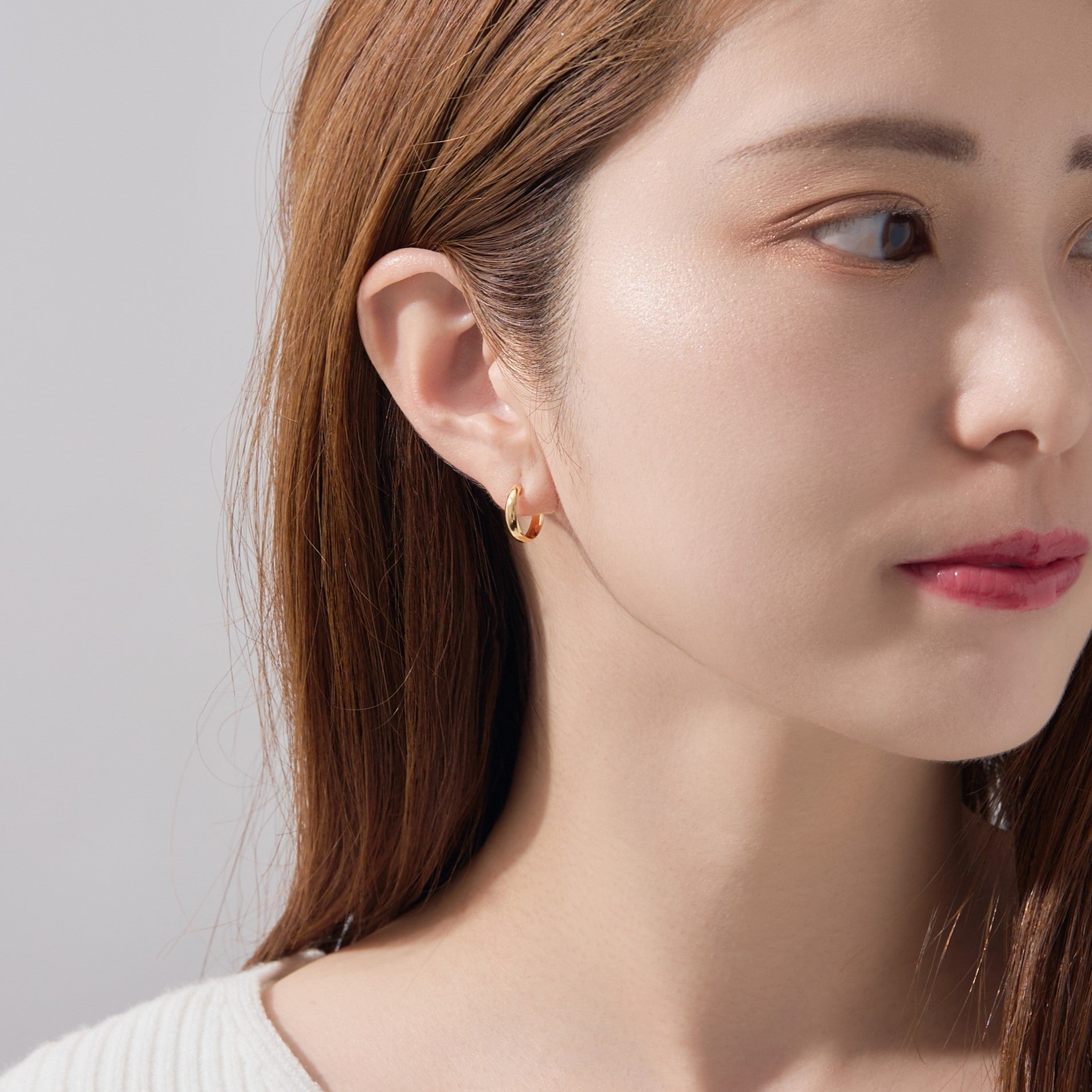 K18 月甲 フープピアス – L&Co.