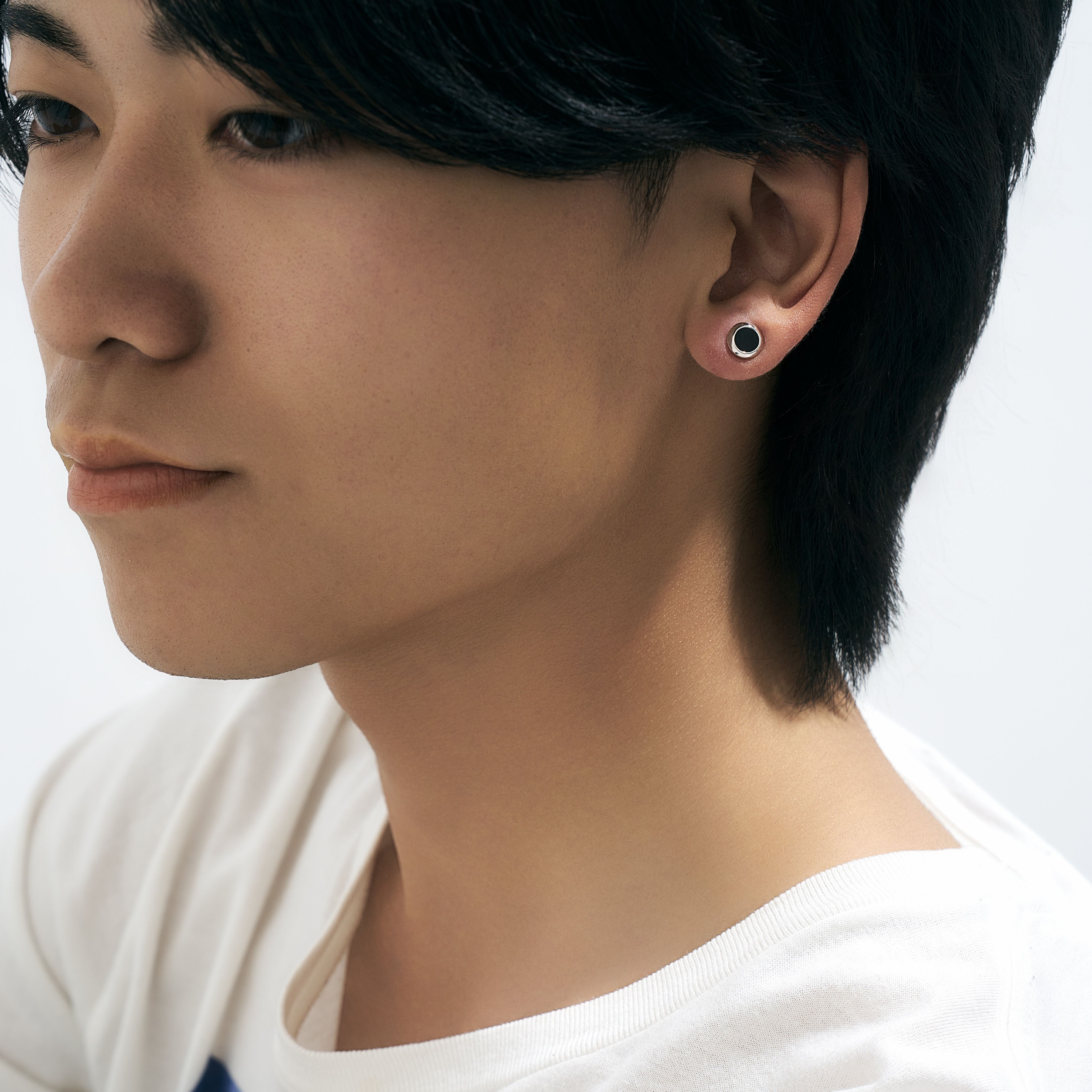 片耳】 K10WG オニキス スタッドピアス（ラウンド） – L&Co.