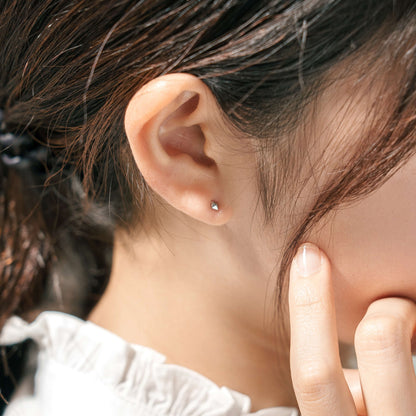 K10 K18 (WG/PG/YG) ひし形ピアス(小) | 43-1221-1223-1450-1452